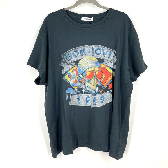 Daydreamer Bon Jovi 1989 Tour Tee in Vintage Black Size 3X NWT - Picture 7 of 7